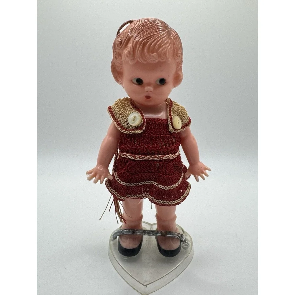 Vintage Knickerbocker Celluloid Cutie Girl Doll